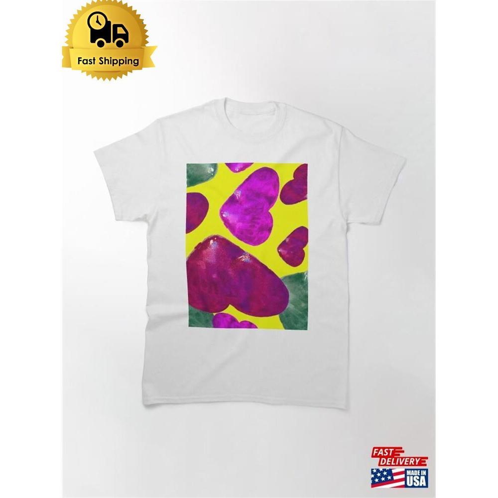 Pink Green Red Hearts Hand Drawn Unisex